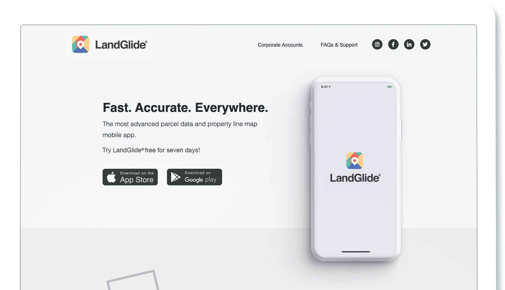 LandGlide® App Design and Marketing Campaign
