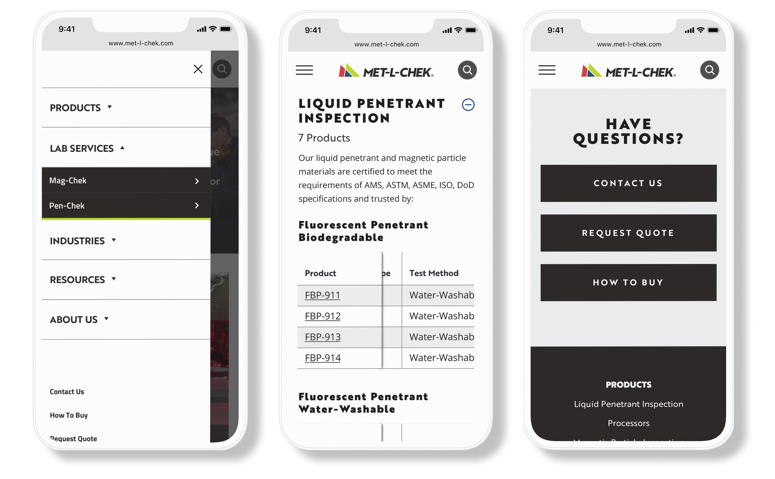 Met-L-Chek mobile frames