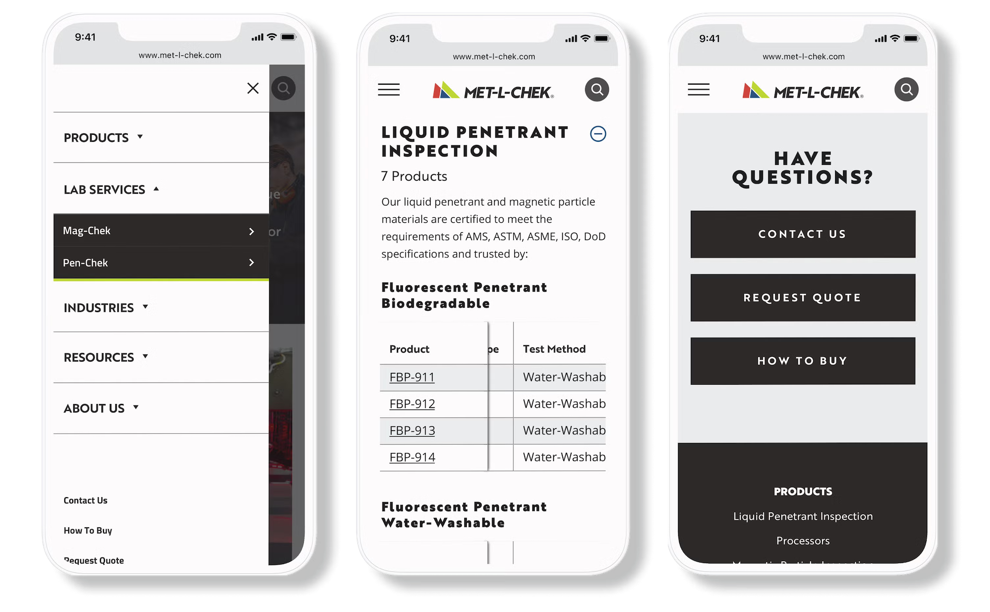 Met-L-Chek mobile frames