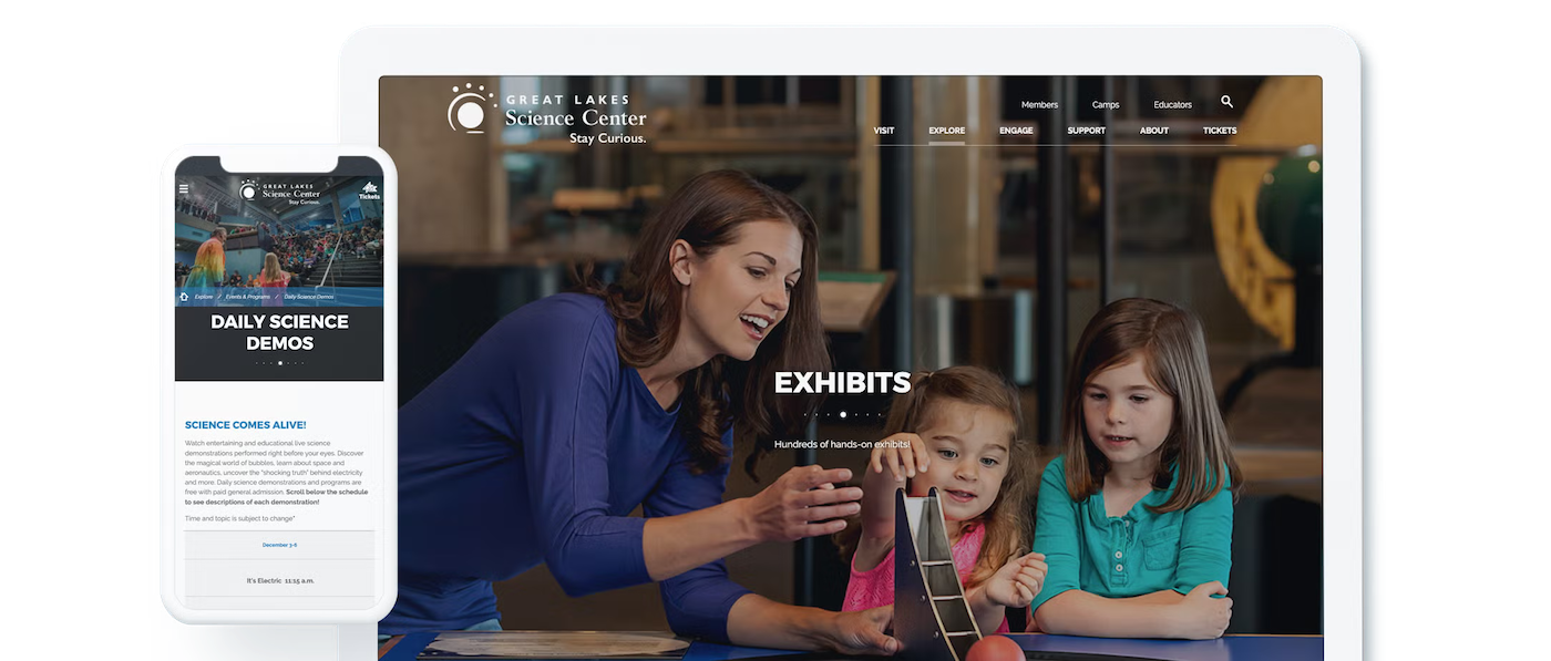 Great Lakes Science Center Website Design